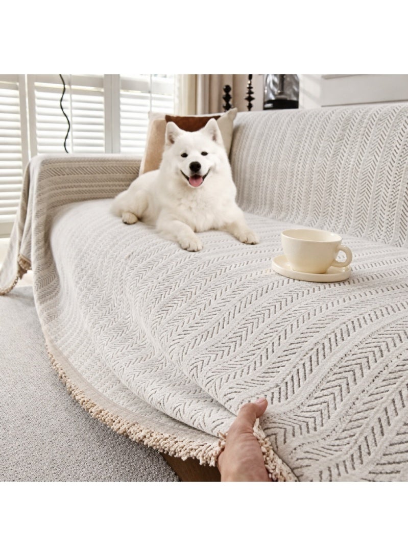 ليانغ مو ليوان 180*180غطاء أريكة من الشنيل ذو وجهين، مقاس ، غطاء أريكة أنيق،  غطاء أريكة مناسب لـ 1، 2، 3، 4 مقاعد، منشفة غطاء أريكة من الشنيل،  غطاء أريكة من الشنيل مناسب لجميع الفصول، متوفر بوجهين،  متعدد الاستخدامات،  مناسب كبطانيات سفر،  بطانيات تخييم خارجية، أغطية أسرة، وأغطية أثاث - Image 1